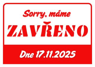 💛 Milí zákazníci, v pondělí 17. listopadu bude náš obchod z důvodu státního svátku zavřený. Užijte si volný den a těšíme...